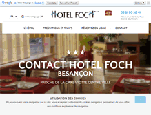 Tablet Screenshot of hotel-foch-besancon.com